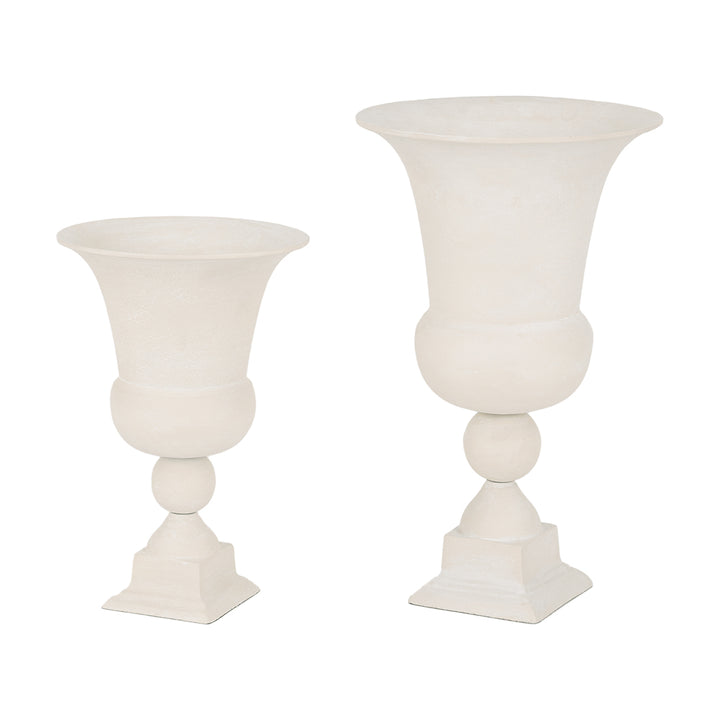 Van Dyk Tall Stonewash Urn - Putty