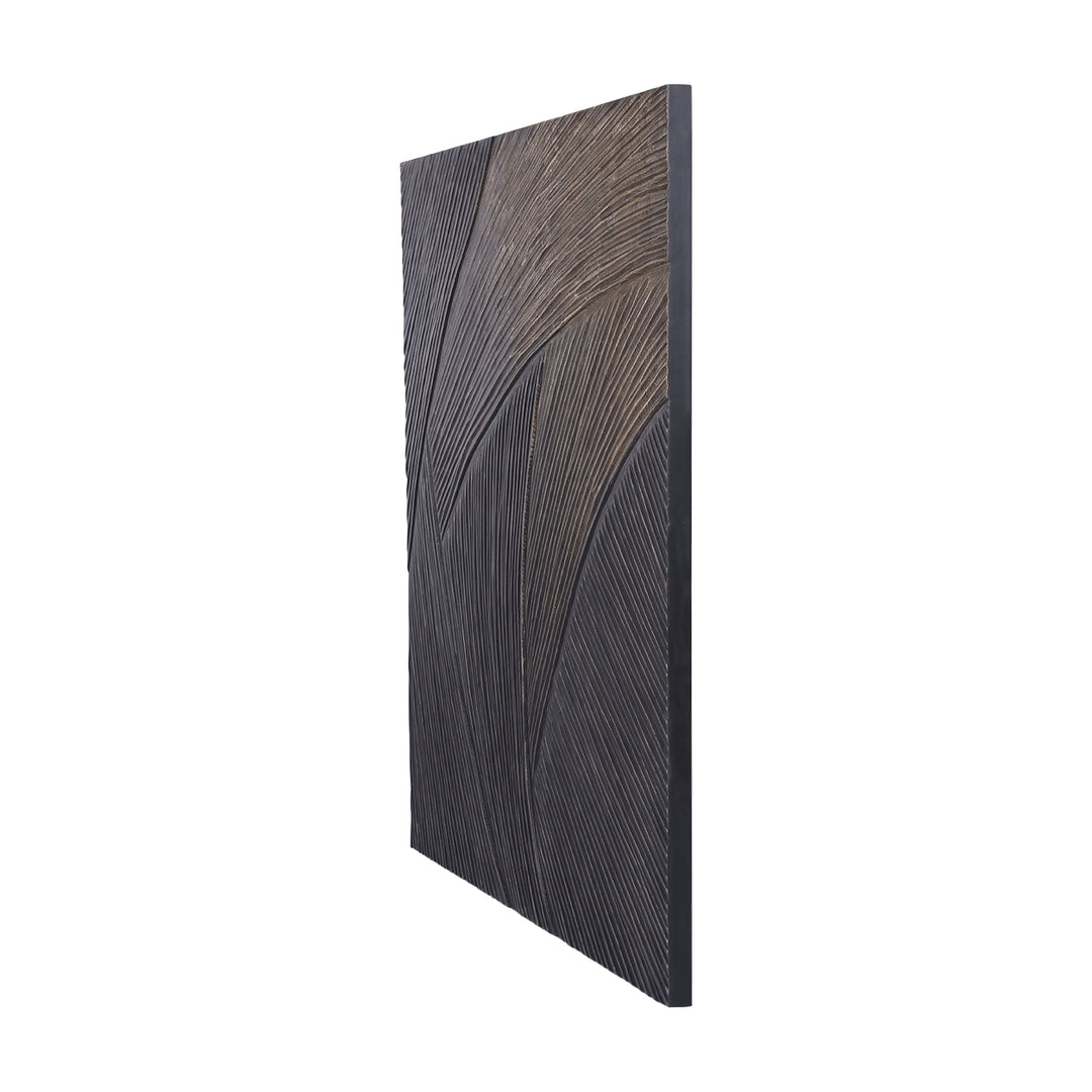 Golden Wave Geometric Wall Art