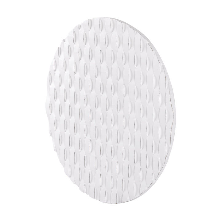 White Woven Geometric Wall Art
