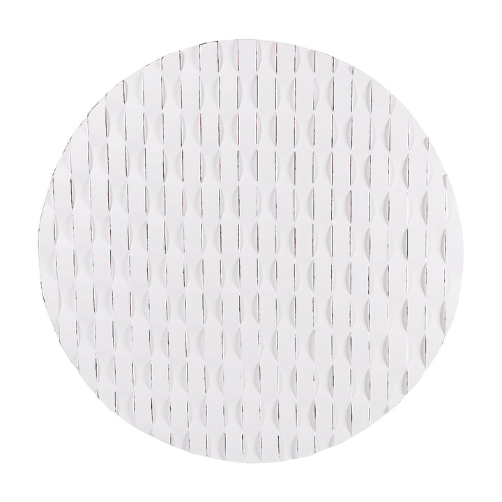 White Woven Geometric Wall Art