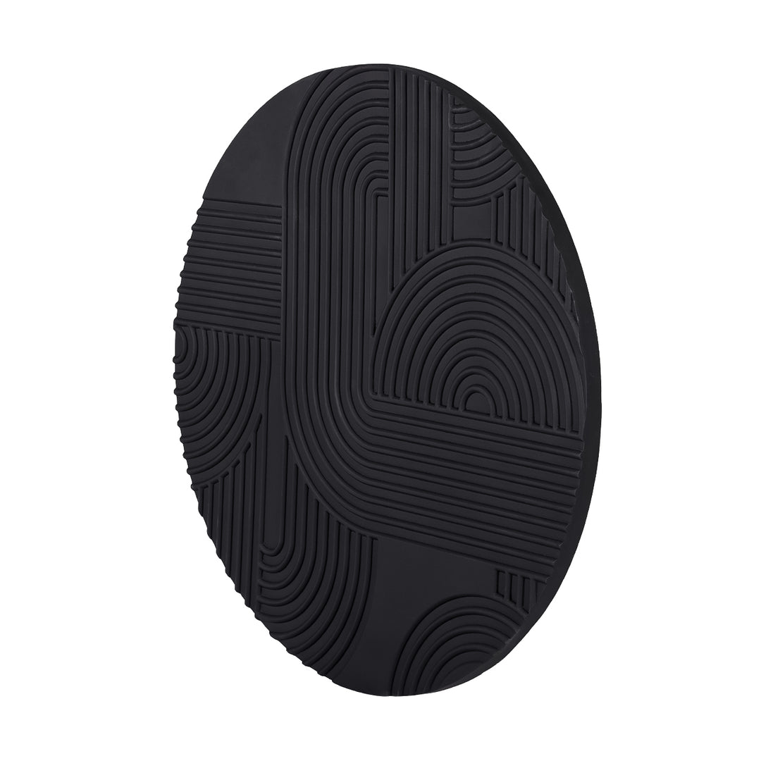 Geometric Echoes Wall Art - Black