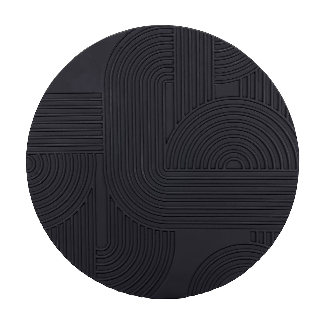 Geometric Echoes Wall Art - Black