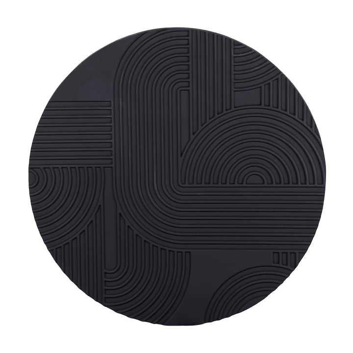 Geometric Echoes Wall Art - Black