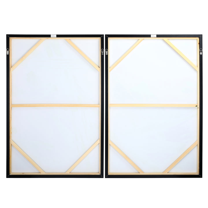 Impasto Brushstrokes Set of 2 Framed Canvas Wall Art