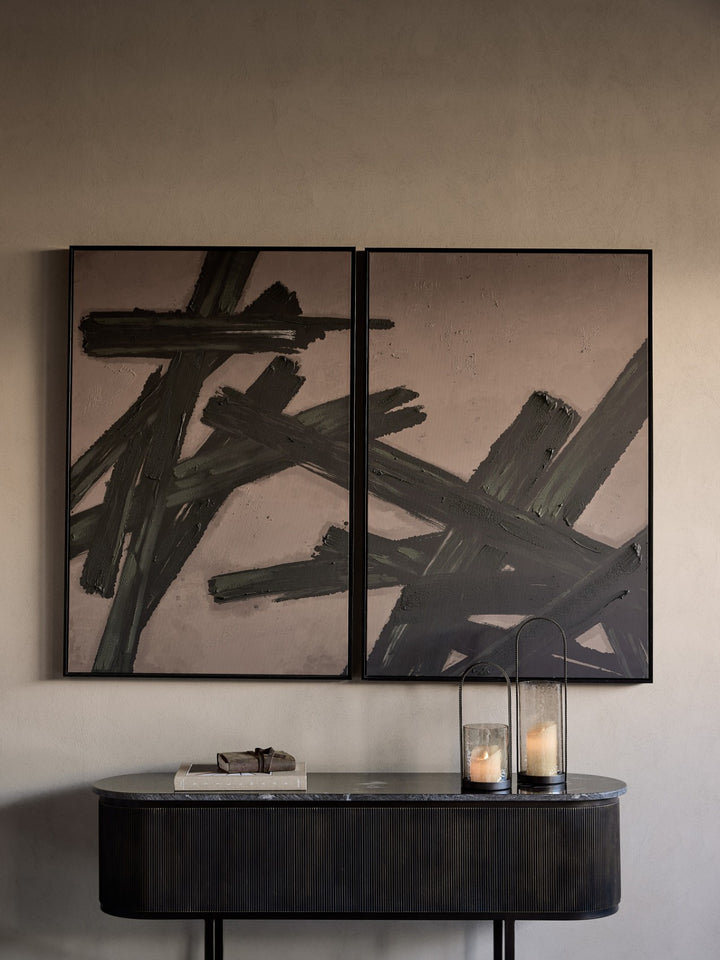 Impasto Brushstrokes Set of 2 Framed Canvas Wall Art
