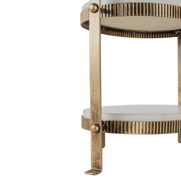 Belvedere Oval Two Tiered Stand - Aged Gold