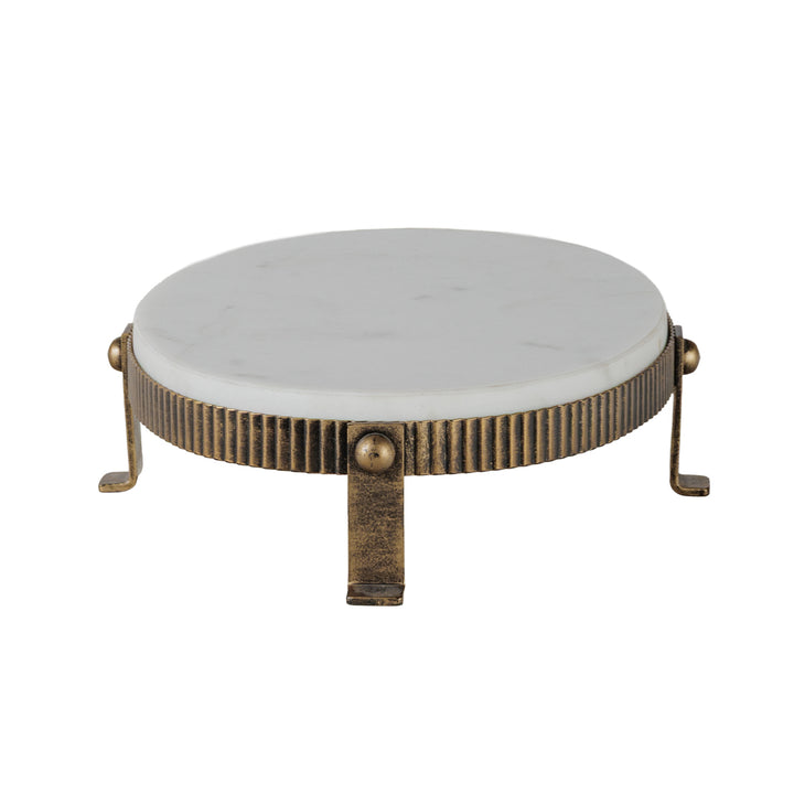 Belvedere Oval One Tiered Stand - Aged Gold