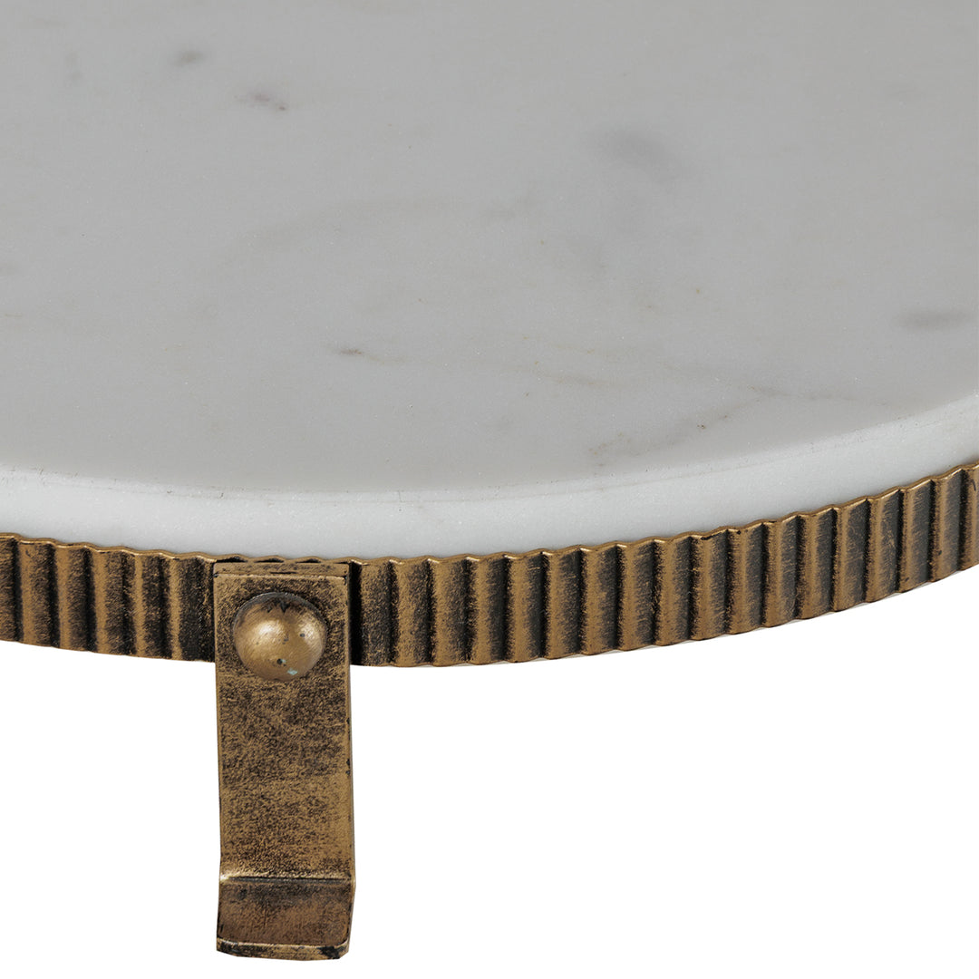Belvedere Oval One Tiered Stand - Aged Gold