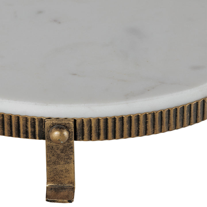 Belvedere Oval One Tiered Stand - Aged Gold