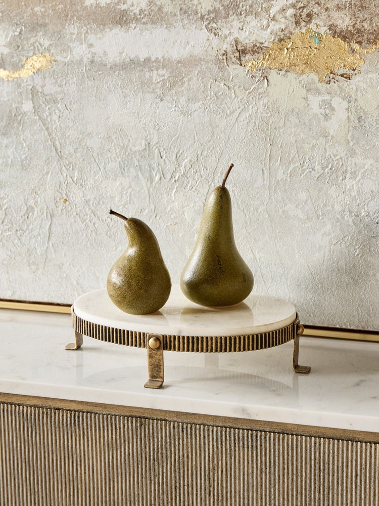 Belvedere Oval One Tiered Stand - Aged Gold