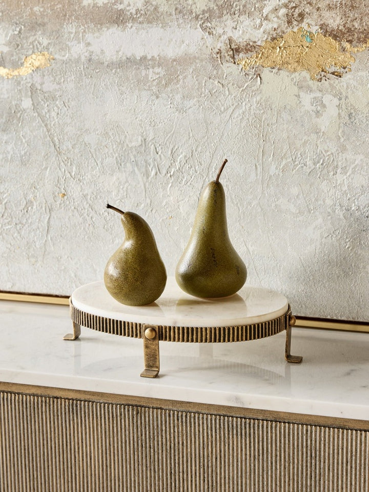 Belvedere Oval One Tiered Stand - Aged Gold