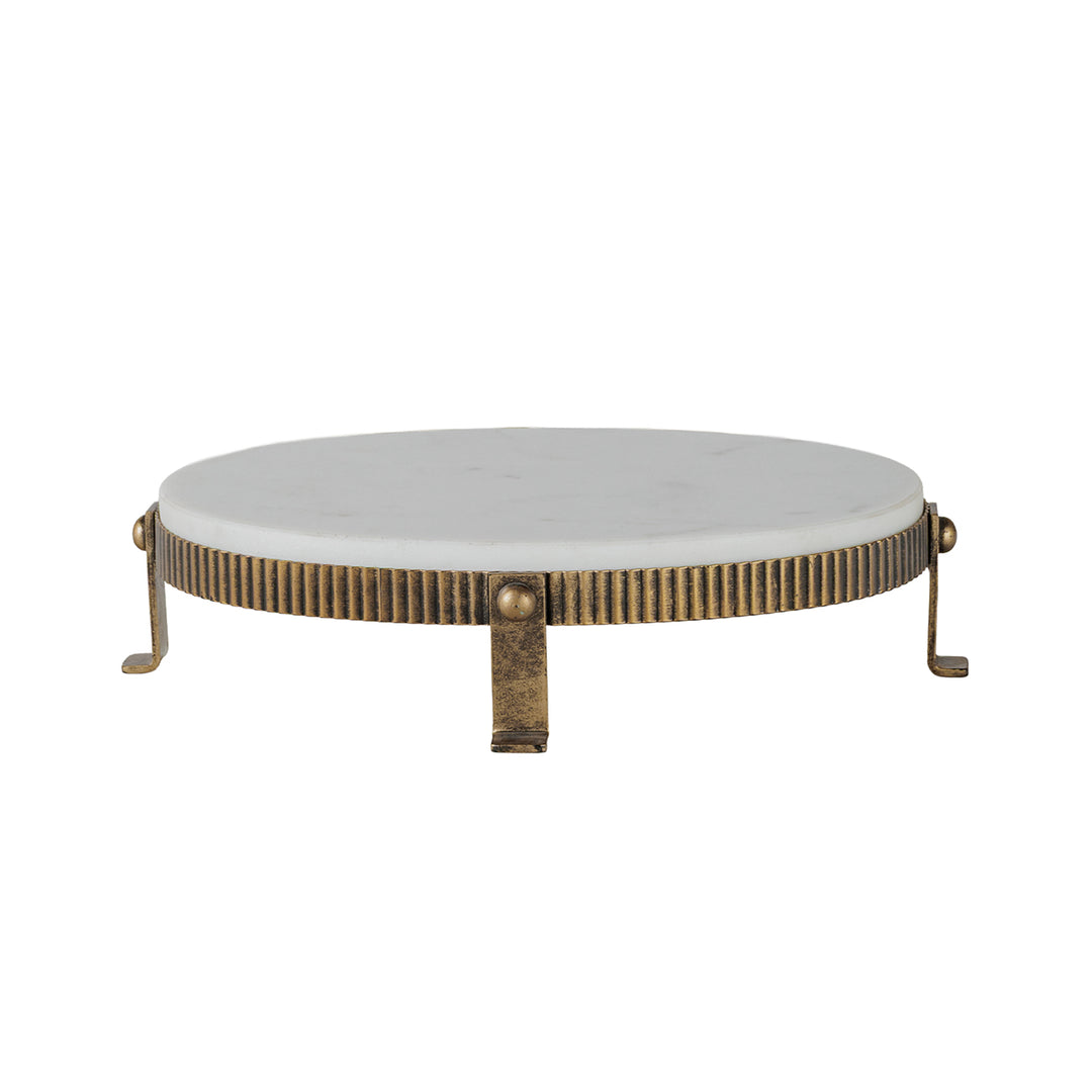 Belvedere Oval One Tiered Stand - Aged Gold