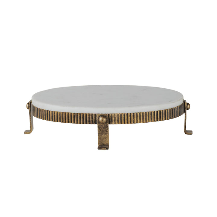 Belvedere Oval One Tiered Stand - Aged Gold