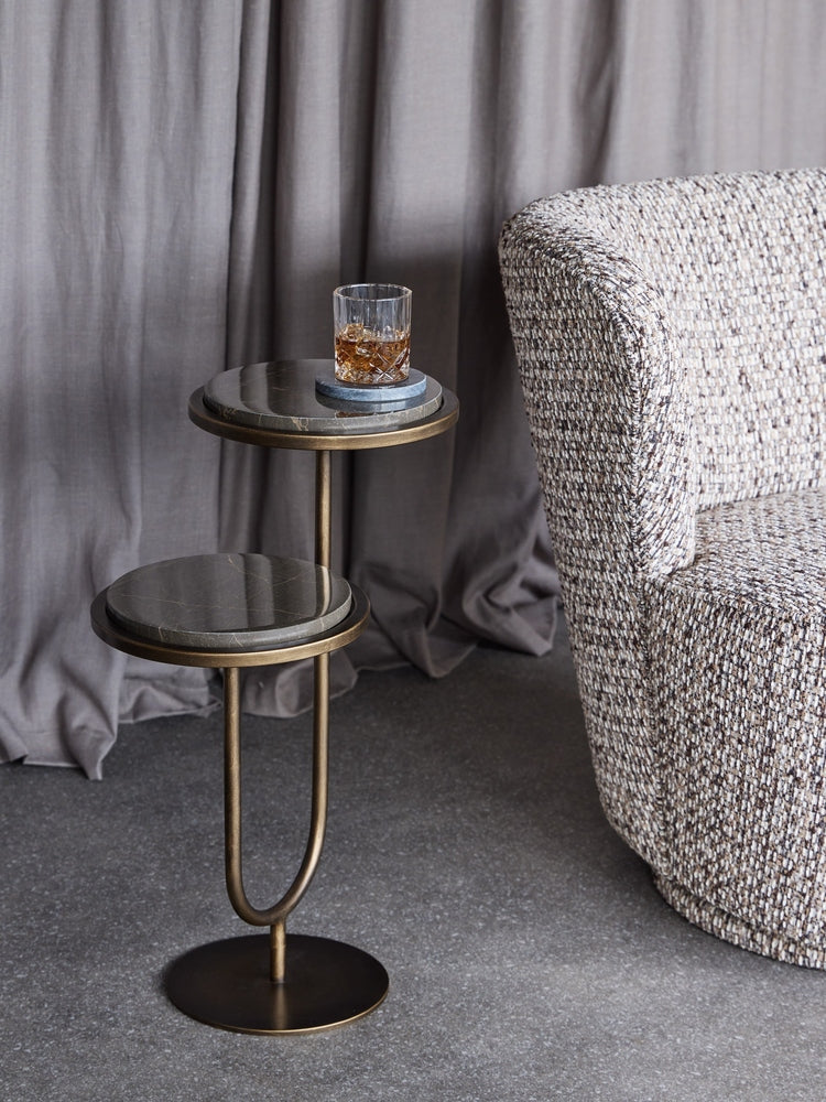 Marco Accent Table - Royal Gold Marble