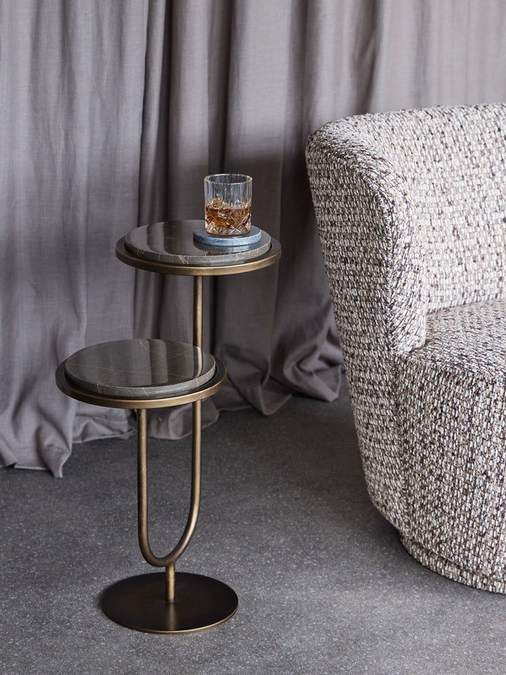 Marco Accent Table - Royal Gold Marble
