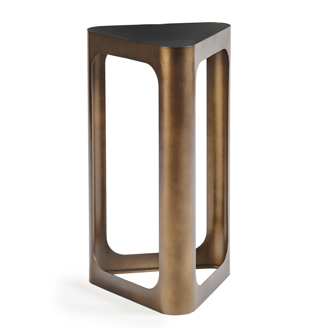 Thorpe Triangular Accent Table - Smoked Bronze
