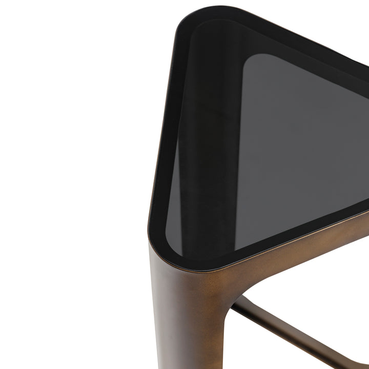 Thorpe Triangular Accent Table - Smoked Bronze