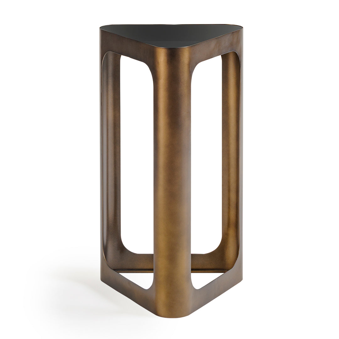 Thorpe Triangular Accent Table - Smoked Bronze