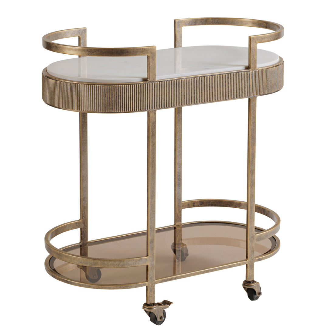 Belvedere Drinks Trolley - Aged Gold