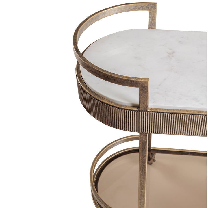 Belvedere Drinks Trolley - Aged Gold