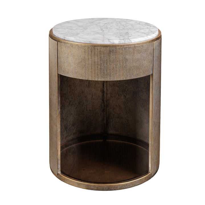 Belvedere Bedside Table - Aged Gold