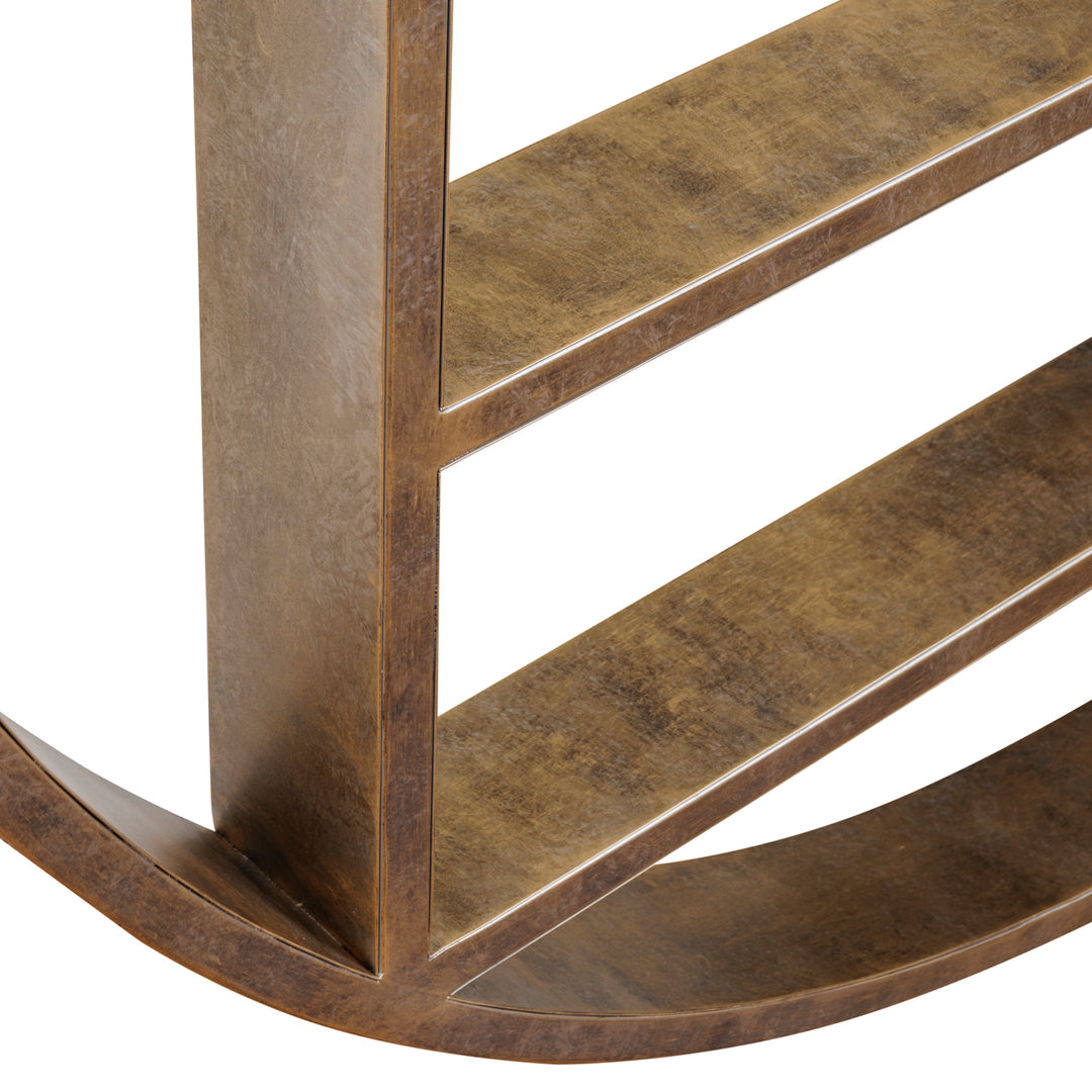 Belvedere Shelving Mirror Large - Aged Gold