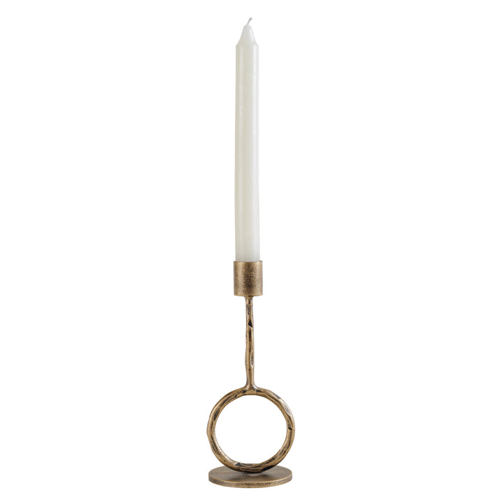 Ronde Candle Holder - Antique Gold