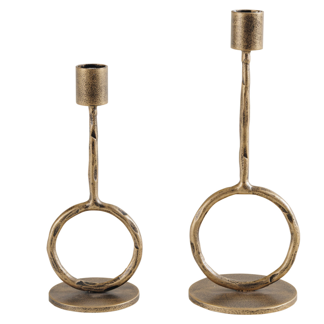 Ronde Candle Holder - Antique Gold
