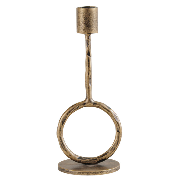 Ronde Candle Holder - Antique Gold