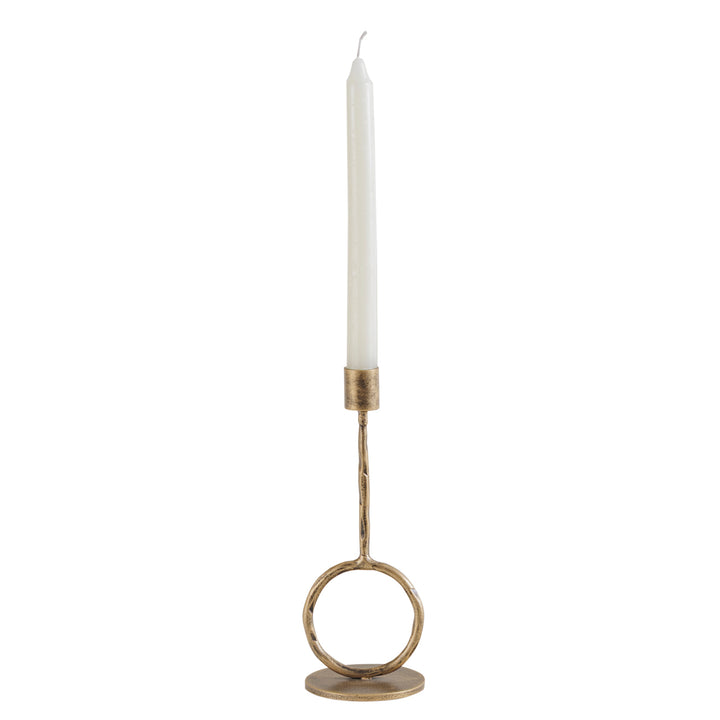 Ronde Candle Holder - Antique Gold