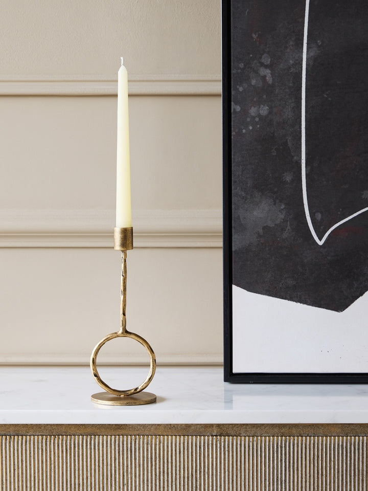 Ronde Candle Holder - Antique Gold