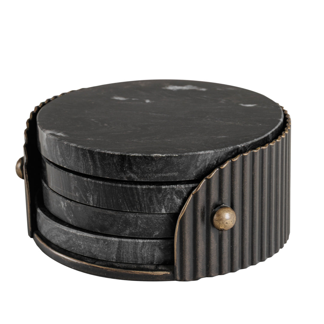Belvedere Set of 4 Coasters - Black