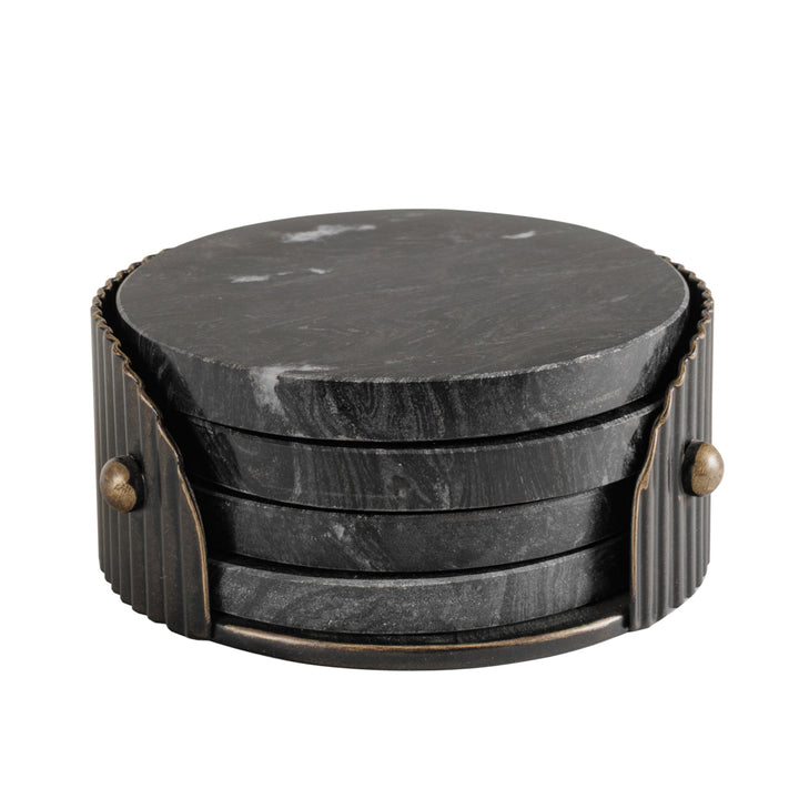 Belvedere Set of 4 Coasters - Black