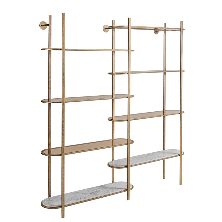 Belvedere Shelving Unit -  Aged Gold