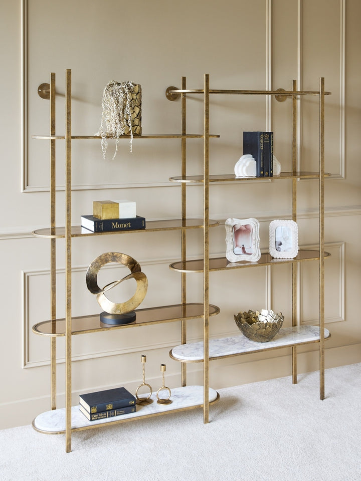 Belvedere Shelving Unit -  Aged Gold