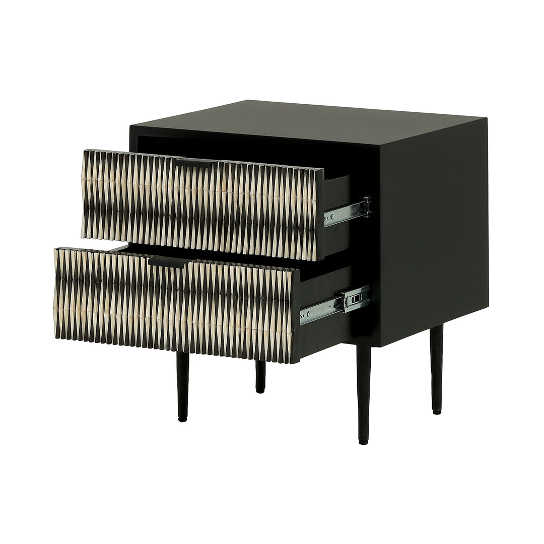 Imperia Bone Inlay Bedside Table