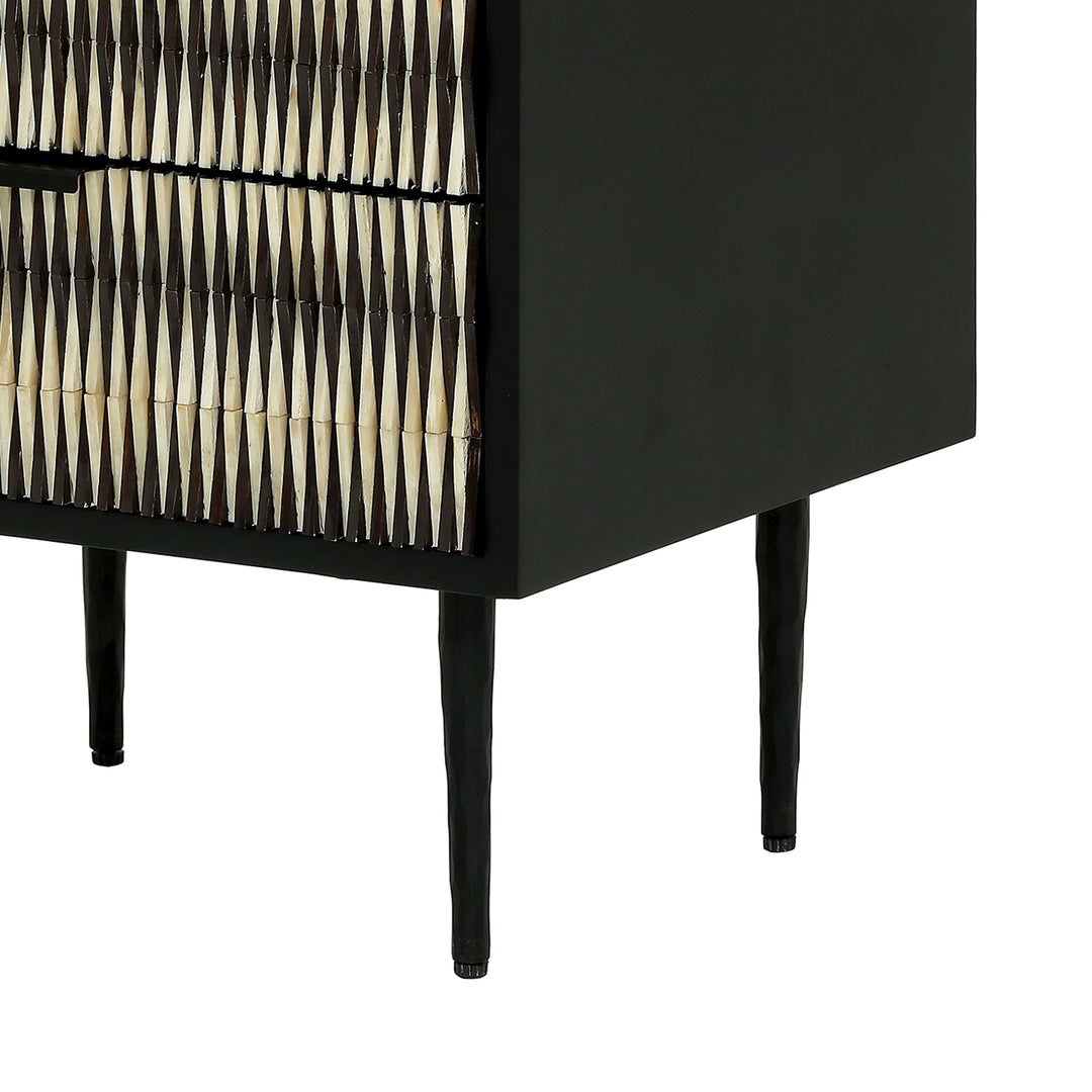 Imperia Bone Inlay Bedside Table
