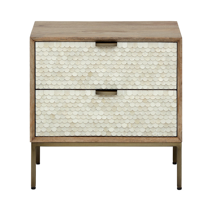 Nerida Bone Inlay Bedside Table