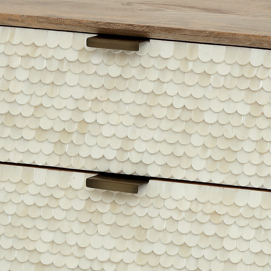 Nerida Bone Inlay Bedside Table