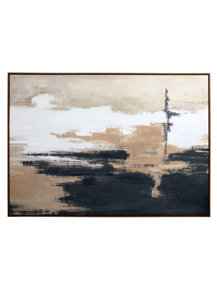 Sable Rise Hand Embellished Framed Canvas Wall Art