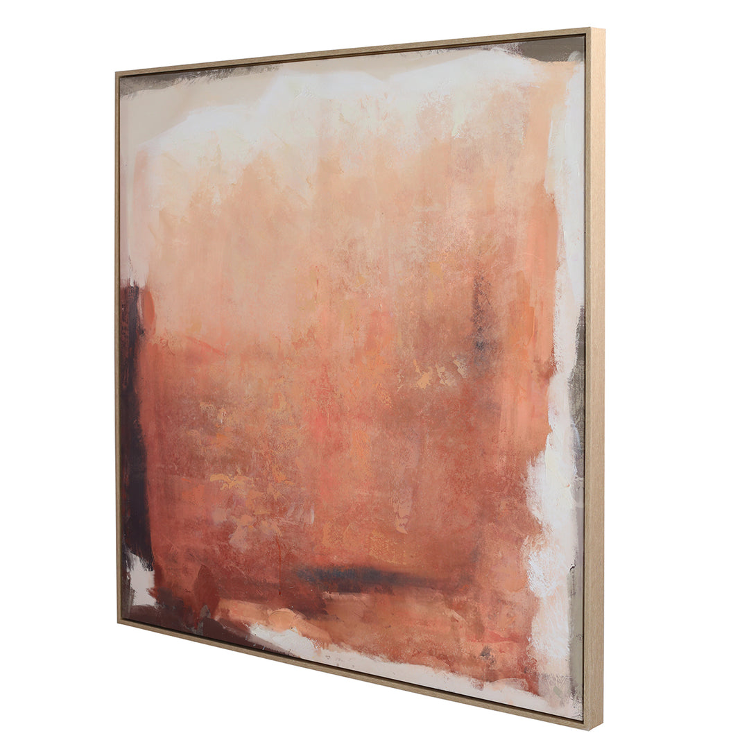 Terra Glow Hand Embellished Framed Canvas Wall Art