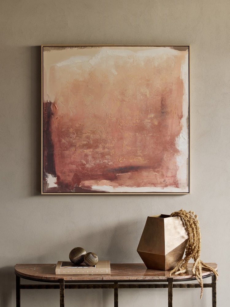Terra Glow Hand Embellished Framed Canvas Wall Art