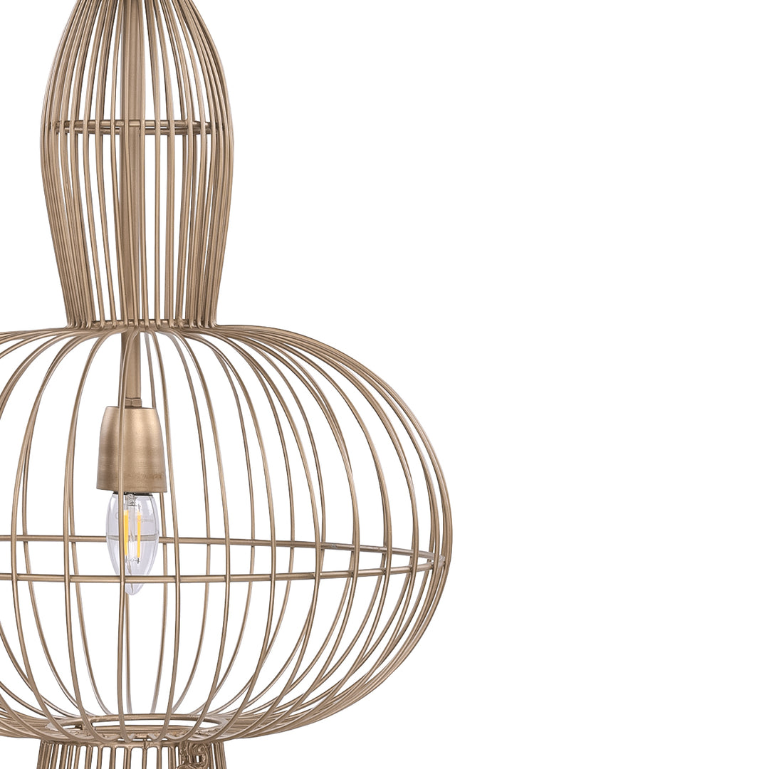 Mira Orb Wire Pendant Light - Gold