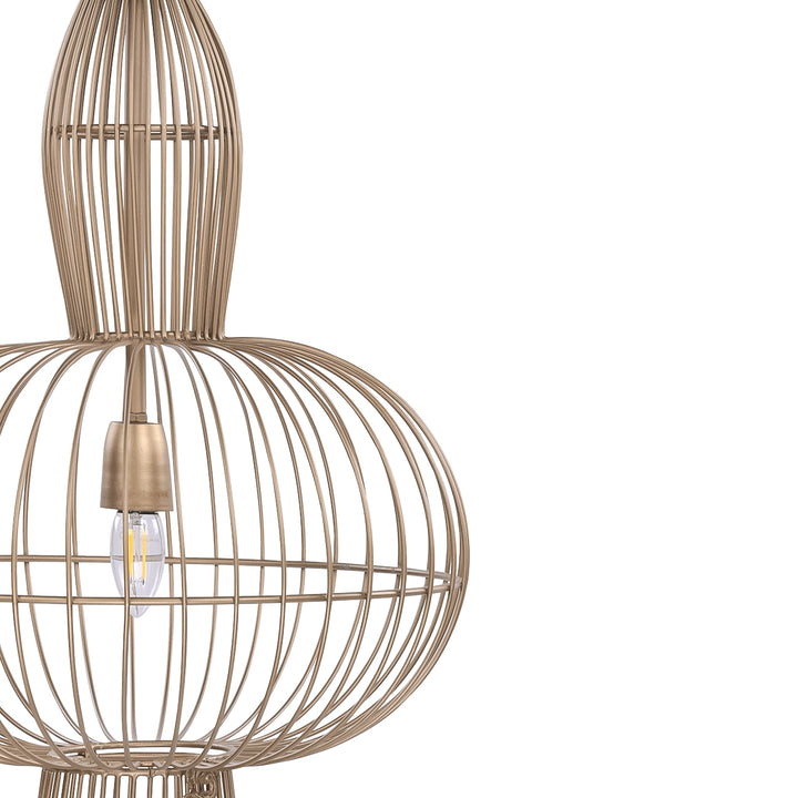 Mira Orb Wire Pendant Light - Gold
