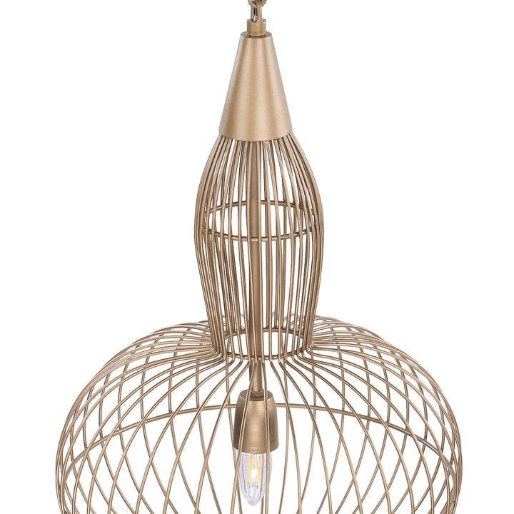 Mira Orb Wire Pendant Light - Gold