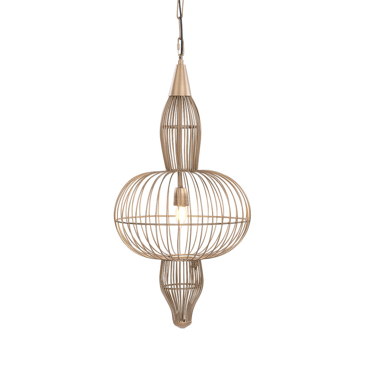 Mira Orb Wire Pendant Light - Gold