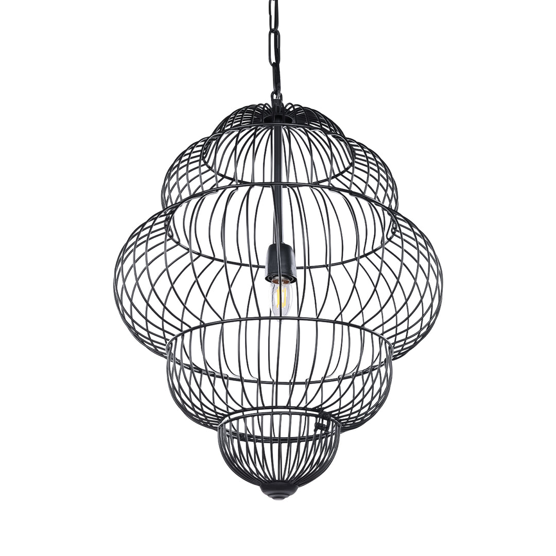 Mira Tiered Cloud Wire Pendant Light - Black