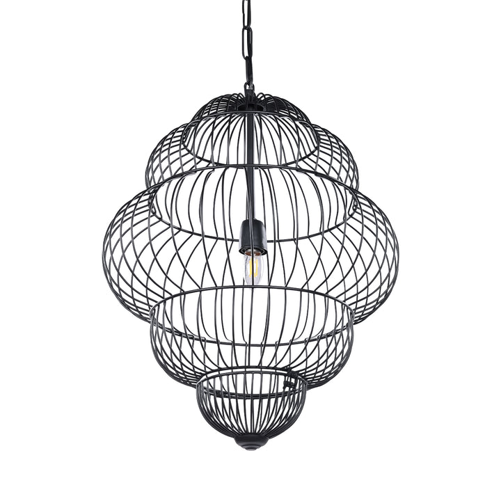 Mira Tiered Cloud Wire Pendant Light - Black
