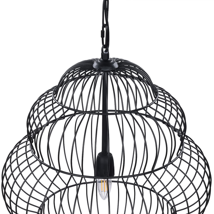 Mira Tiered Cloud Wire Pendant Light - Black