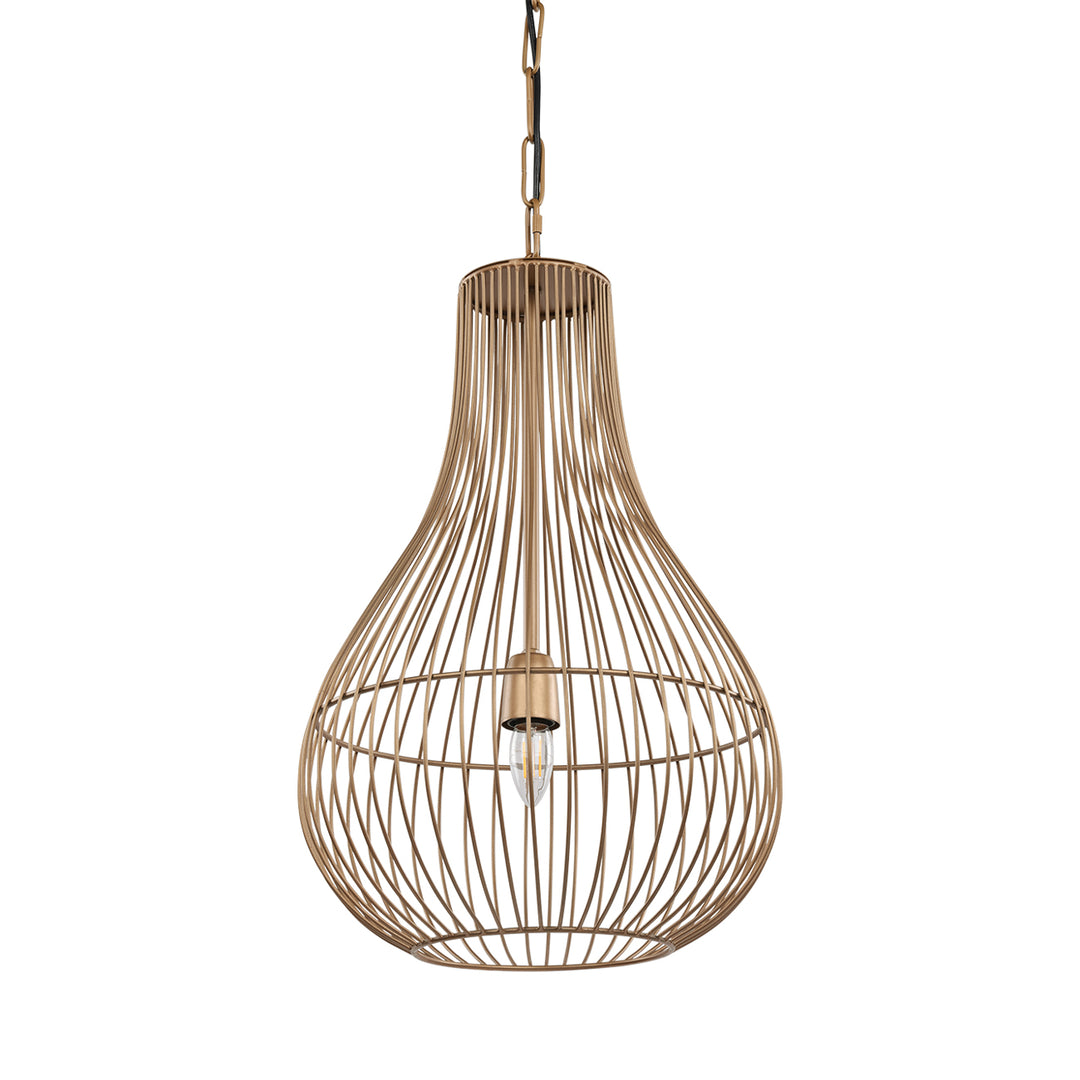 Mira Pear Drop Wire Pendant Light - Gold